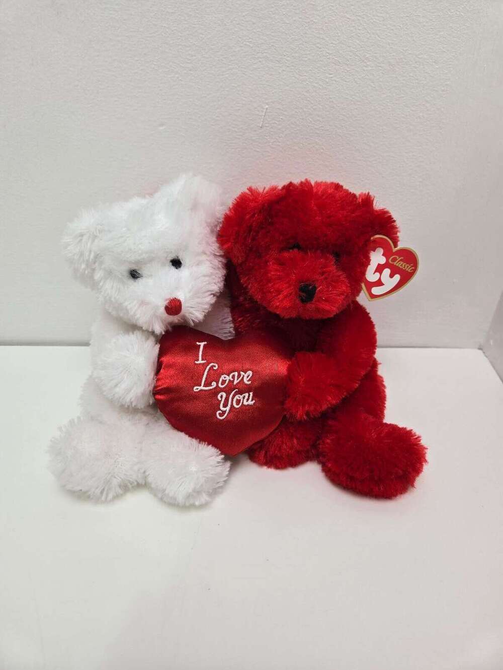 Ty Classics Collection “Truly Yours” the White and Red adjoined bears